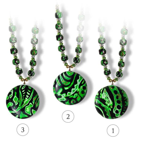 Collier Hidden Magic, grønn mønster - 280207485